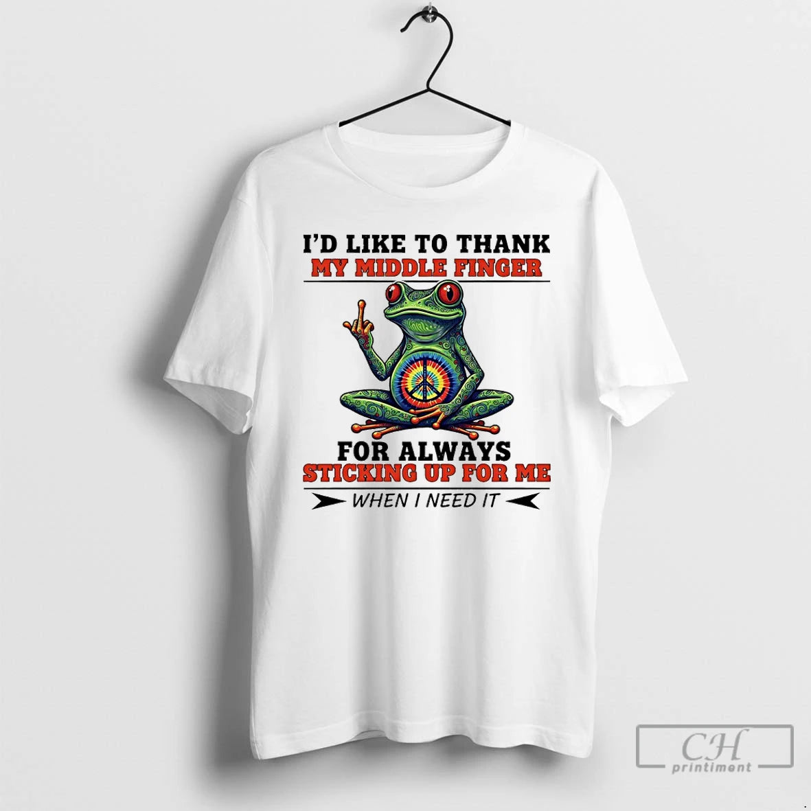Premium Frog Id Like To Thank My Middle Finger For Always Sticking Up For Me - clothing by TeeHivey.com