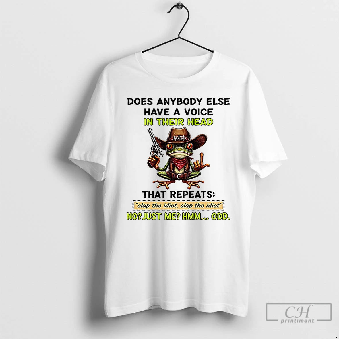 Premium Frog Holding Gun Does Anybody Else Have A Voice In Their Head That Repeats - clothing by TeeHivey.com
