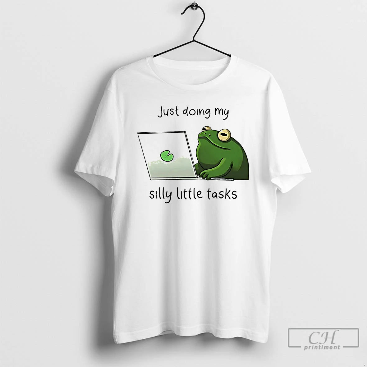 Premium Frog Woking Just Doing My Silly Little Tasks - clothing by TeeHivey.com