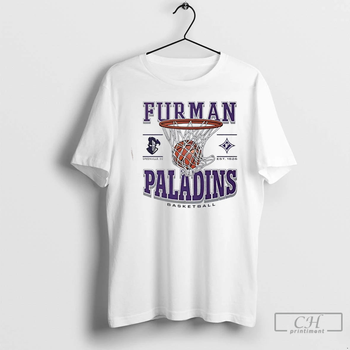 Premium Furman Paladins Basketball Game Time Greenville Sc Est 1826 - clothing by TeeHivey.com