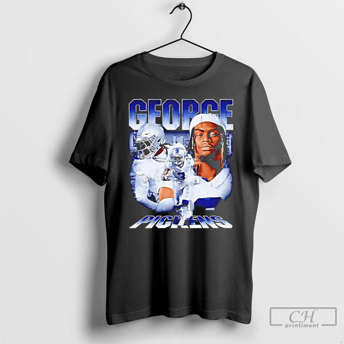 Premium George Pickens Dallas Cowboys Football Player Collage Vintage T Shirts - clothing by TeeHivey.com