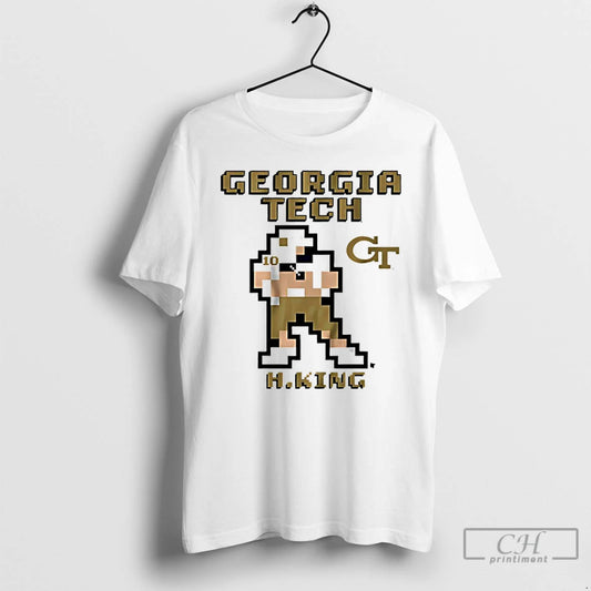 Premium Georgia Tech Football Haynes King Retro Baller T Shirts - clothing by TeeHivey.com
