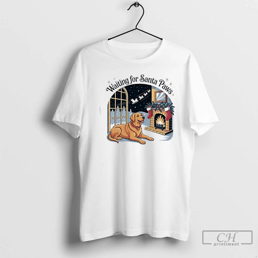 Premium Golden Dog Retriever Santa Paws Christmas T Shirts - clothing by TeeHivey.com