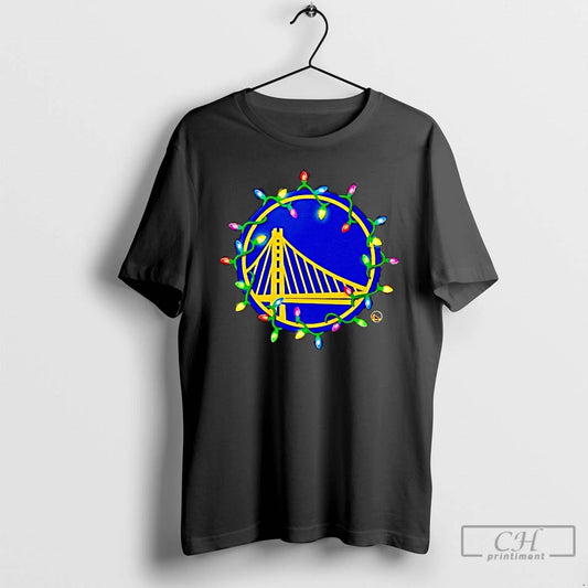 Premium Golden State Warriors Logo Lights Merry Christmas - clothing by TeeHivey.com