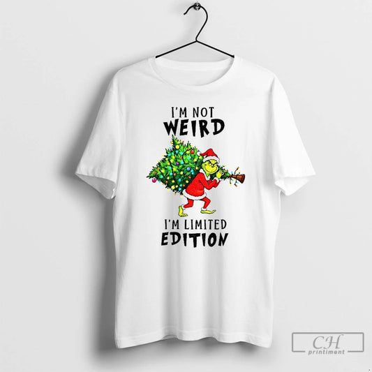 Premium Grinch Santa Hat Im Not Weird Im Limited Edition Christmas T Shirts - clothing by TeeHivey.com