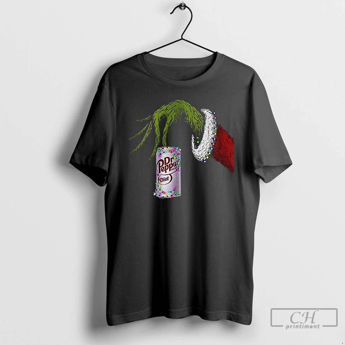 Premium Grinch And Dr Pepper Parody Christmas Lights Merry Christmas - clothing by TeeHivey.com