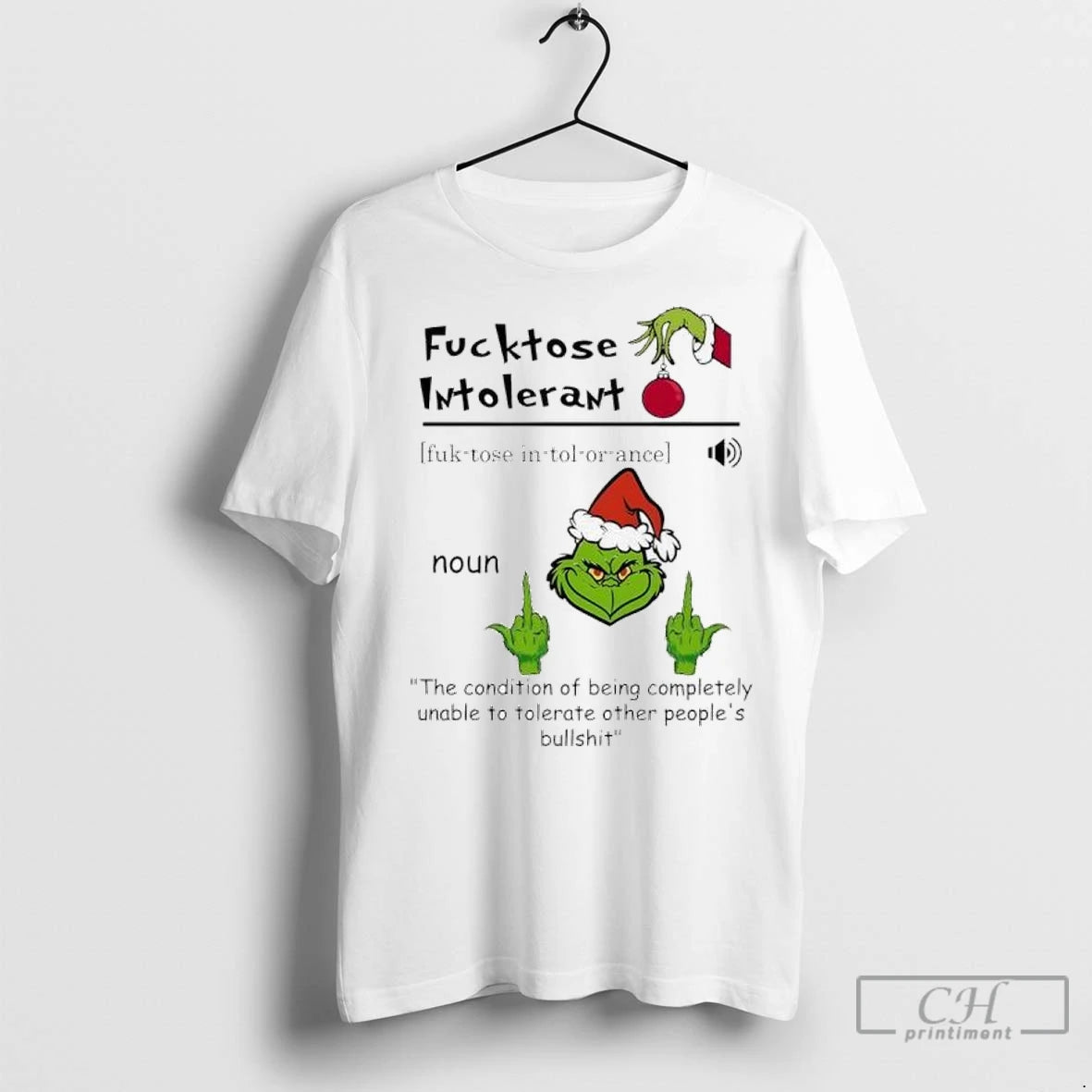 Premium Grinch Fucktose Intolerant The Condition Of Being Completely
