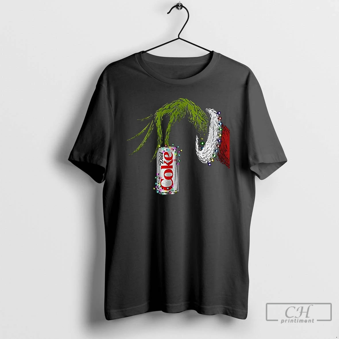 Premium Grinch Holding Diet Coke Christmas Lights Merry Christmas - clothing by TeeHivey.com