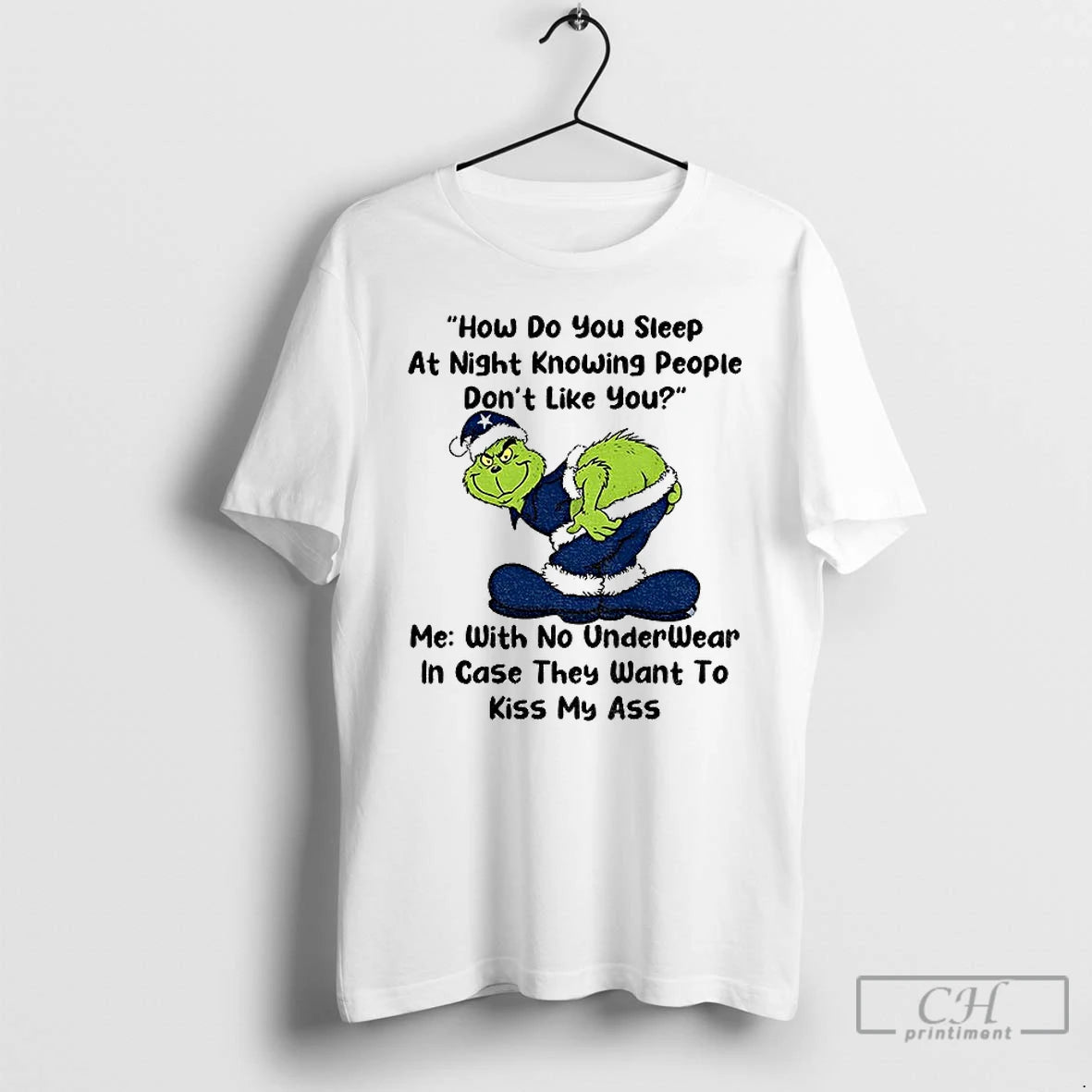 Premium Grinch How Do You Sleep At Night Knowing People Dont Like You With No - clothing by TeeHivey.com