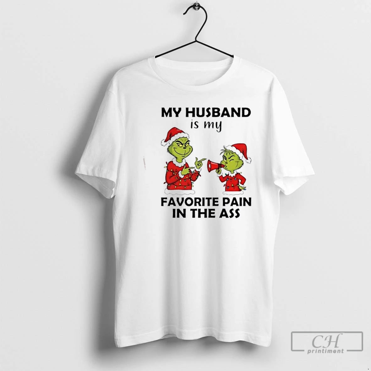 Premium Grinch My Husband Is My Favorite Pain In The Ass Christmas T Shirts Sweater - clothing by TeeHivey.com