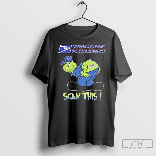 Premium Grinch Vs United States Postal Service Scan This T Shirts - clothing by TeeHivey.com