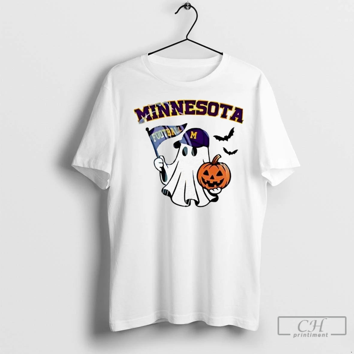 Premium Halloween Ghost Minnesota Vikings Football Flag Pumpkin