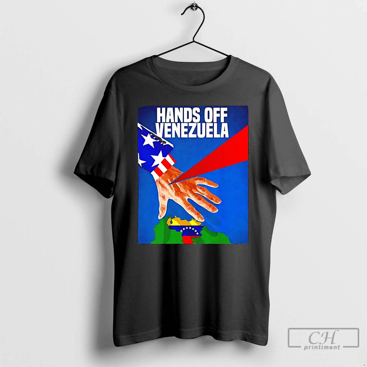 Premium Hands Off Venezuela Down With Us Imperialism - clothing by TeeHivey.com