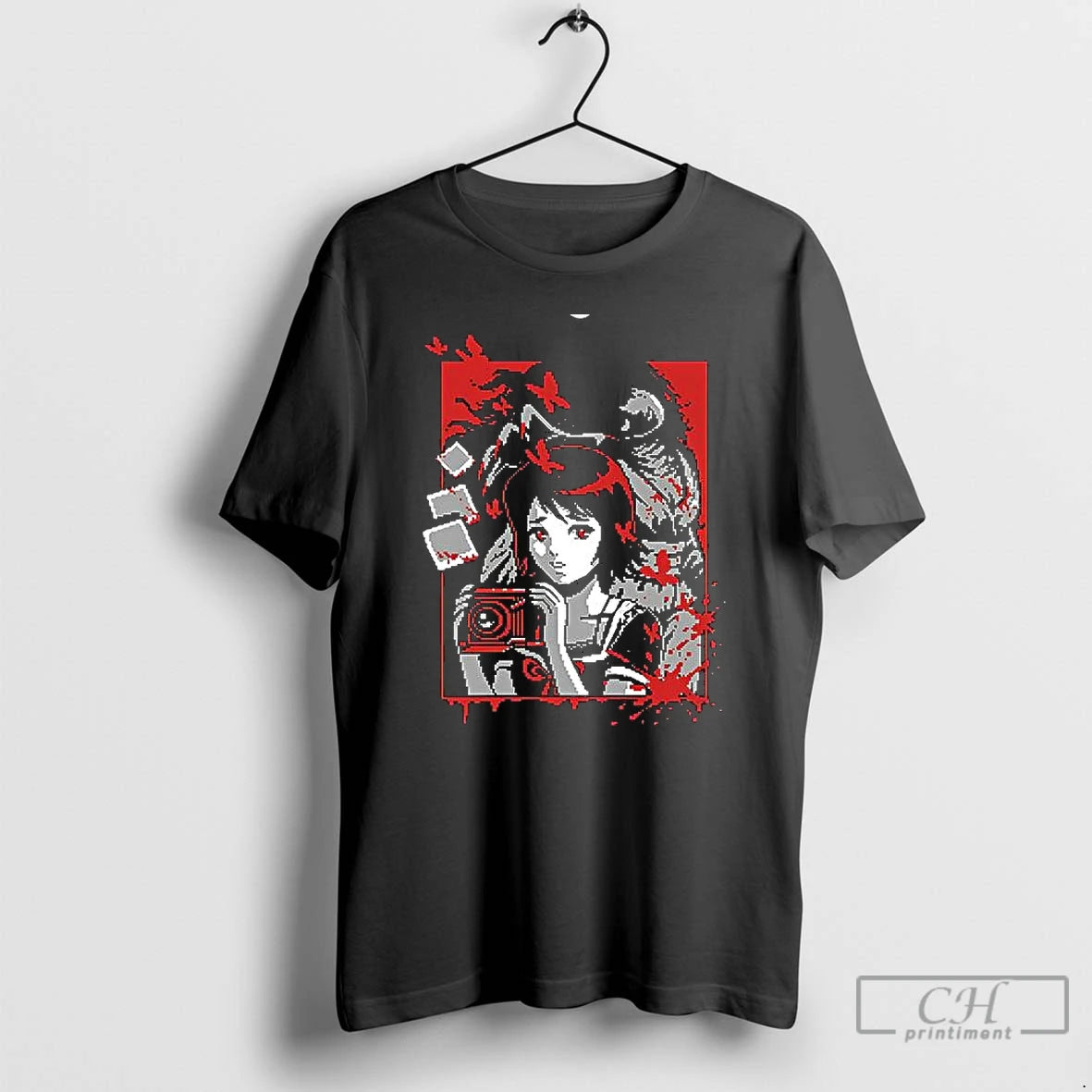Premium Haunted Village Pixel Art Classic T Shirts - clothing by TeeHivey.com