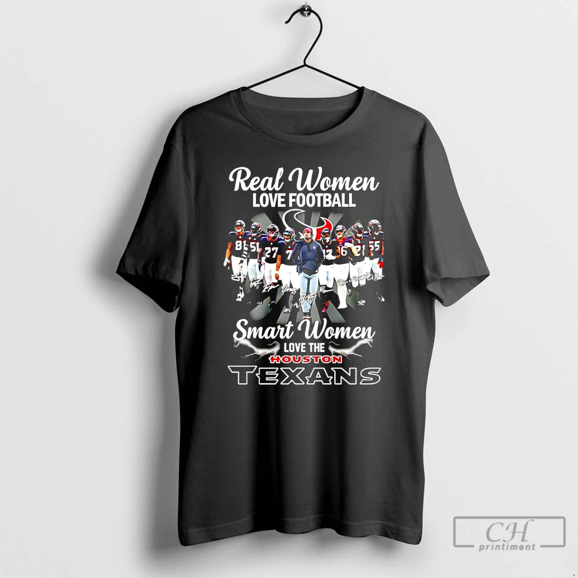 Premium Houston Texans Football Real Women Love Football Smart Women Love The Texans T Shirts - clothing by TeeHivey.com
