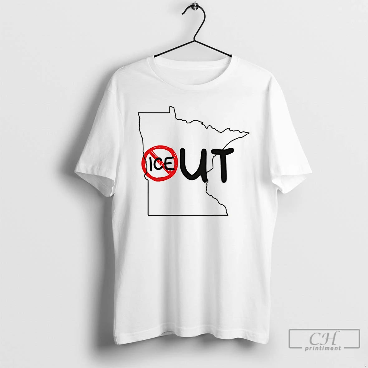 Premium Humorous Ice Out Minnesota Ice Map - clothing by TeeHivey.com