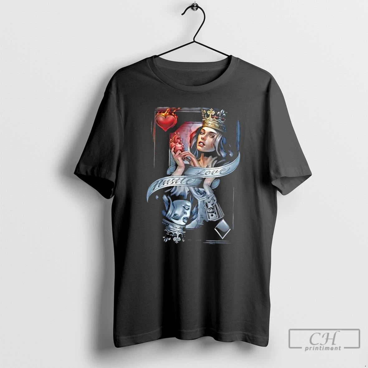 Premium Hustle Love Q Card - clothing by TeeHivey.com