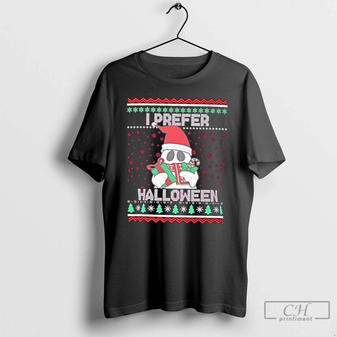 Premium I Prefer Halloween Ghost Christmas - clothing by TeeHivey.com