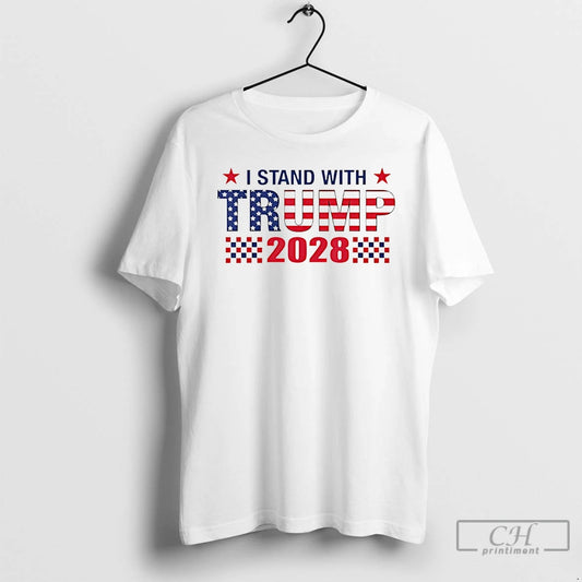Premium I Stand With Trump 2028 T Shirts - clothing by TeeHivey.com