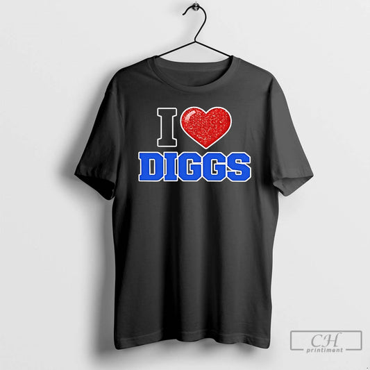 I Love Stefon Diggs Text - clothing by TeeHivey.com