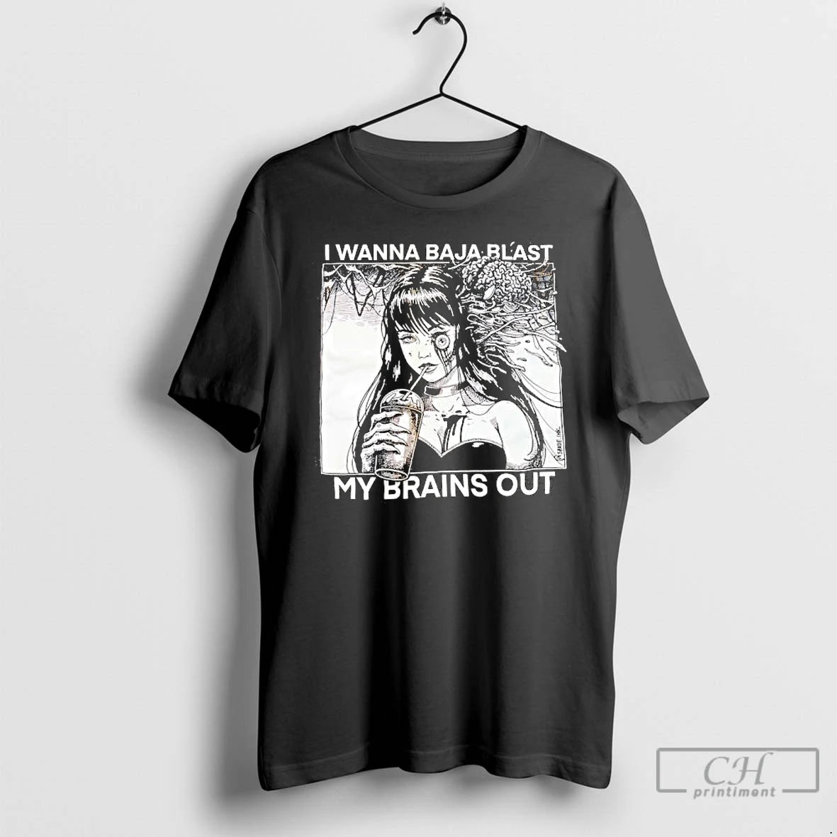 Premium I Wanna Baja Blast My Brains Out Graphic T Shirts - clothing by TeeHivey.com