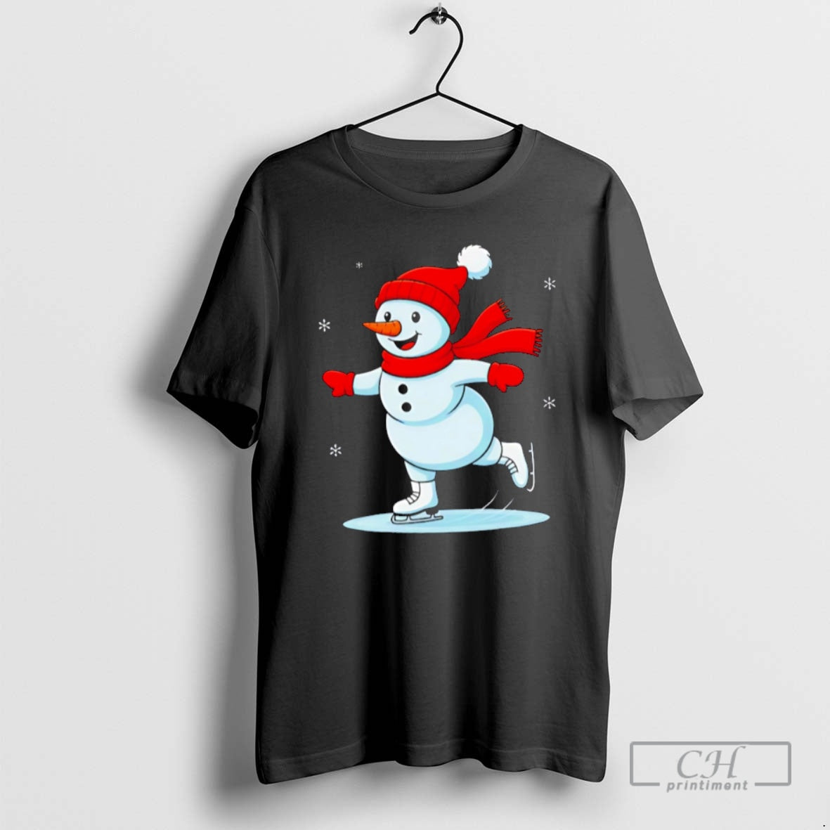Premium Ice Skating Snowman Christmas Funny Shirt Sweater - clothing by TeeHivey.com
