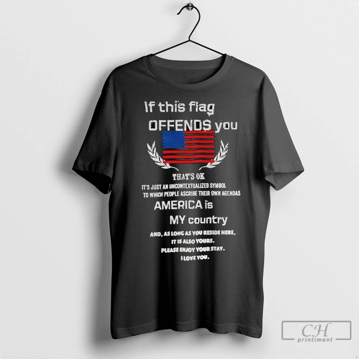 Premium If This Flag Offends You America Is My Country Flag