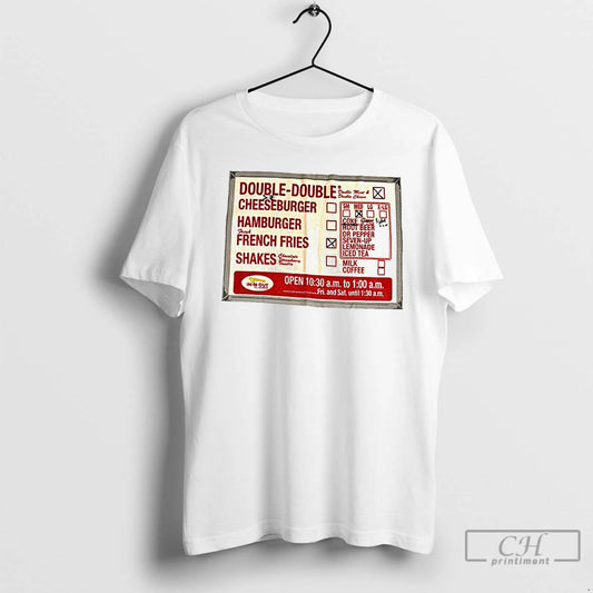 Premium In N Out Burger Double Double Cheeseburger Hamburger French Fries Shakes T Shirts - clothing by TeeHivey.com
