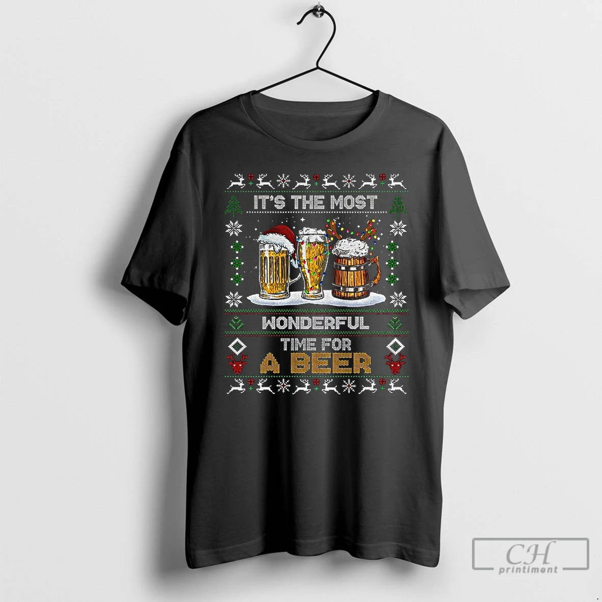 Premium Its The Most Wonderful Time For A Beer Merry Christmas - clothing by TeeHivey.com