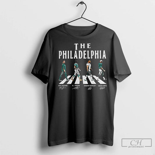 Premium Jalen Hurts A J Brown Saquon Barkley And Nick Sirianni The Philadelphia Abbey Road - clothing by TeeHivey.com