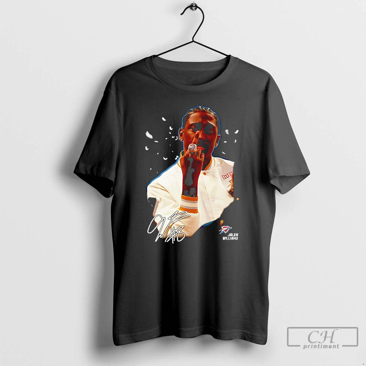 Premium Jalen Williams Okc Thunders Middle Finger Signature - clothing by TeeHivey.com