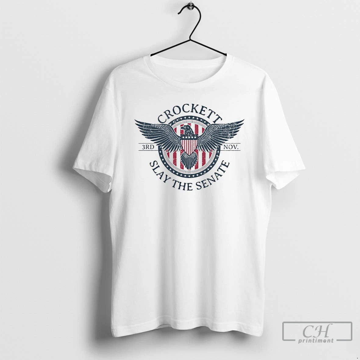 Jasmine Crockett Slay The Senate Democrat Election Season Logo - clothing by TeeHivey.com