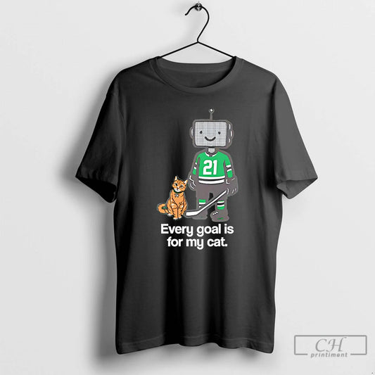 Premium Jason Robertson Dallas Stars Nhl Hockey Every Goal Is For My Cat T Shirts - clothing by TeeHivey.com