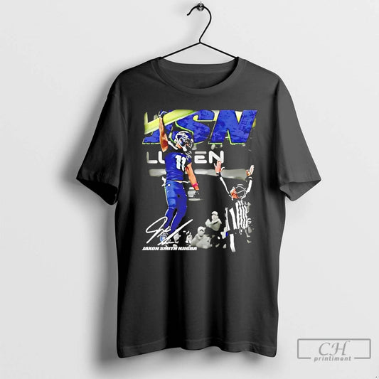 Premium Jaxon Smith Njigba Leads In Receiving Yards Signature - clothing by TeeHivey.com