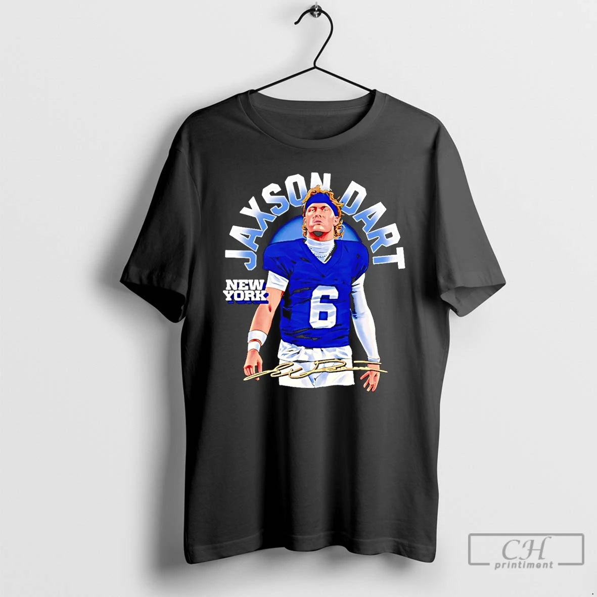Premium Jaxson Dart New York Giants Signature Vintage T Shirts - clothing by TeeHivey.com