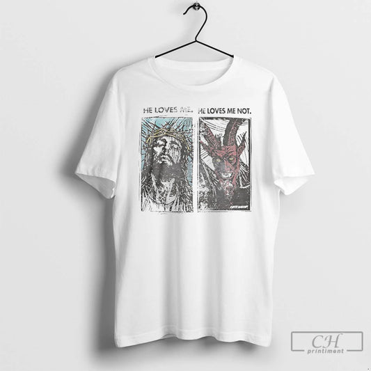 Premium Jesus He Loves Me And Devil He Loves Me Not T Shirts - clothing by TeeHivey.com