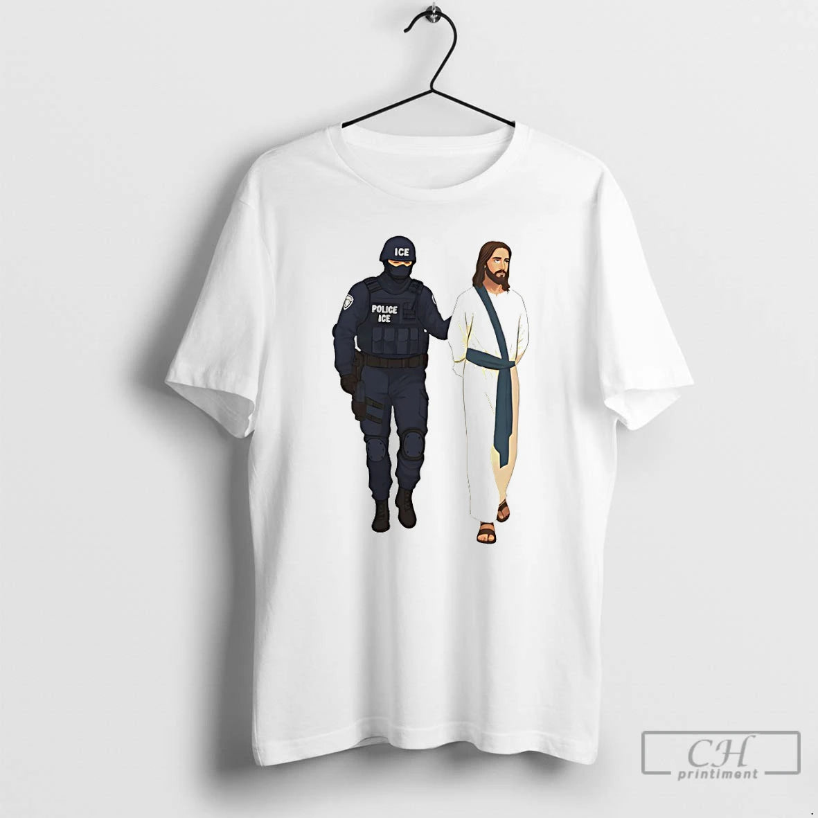 Premium Jesus Arrest Parody Abolish Ice Progressive Political Protest - clothing by TeeHivey.com
