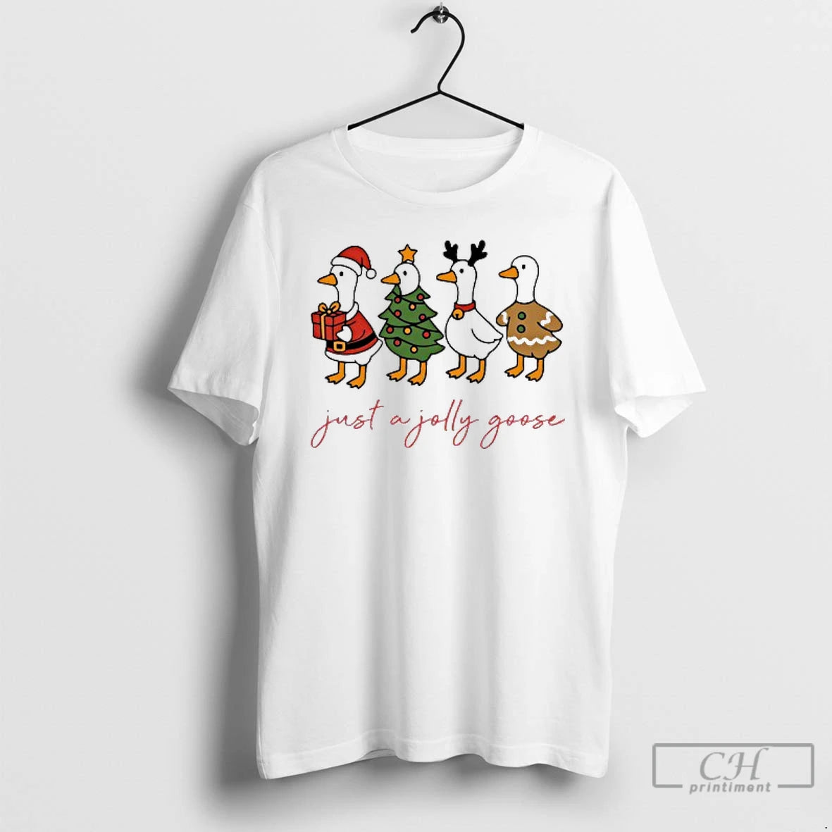 Premium Just A Jolly Goose Funny Christmast T Shirts - clothing by TeeHivey.com