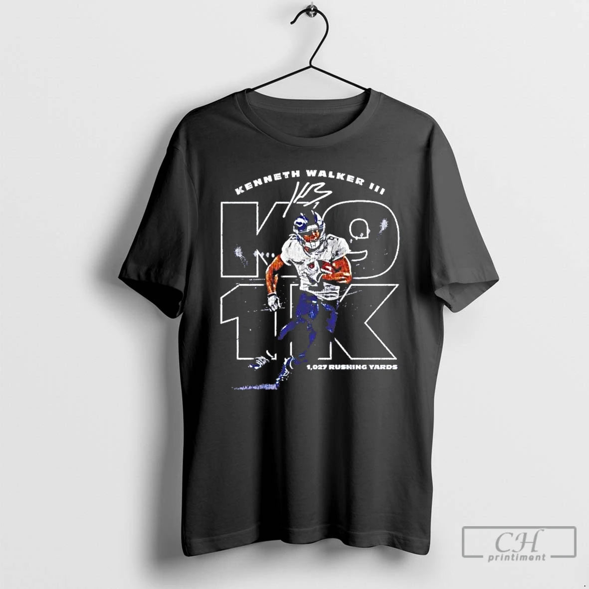 Premium Kenneth Walker Iii 1027 Rushing Yards Signature - clothing by TeeHivey.com