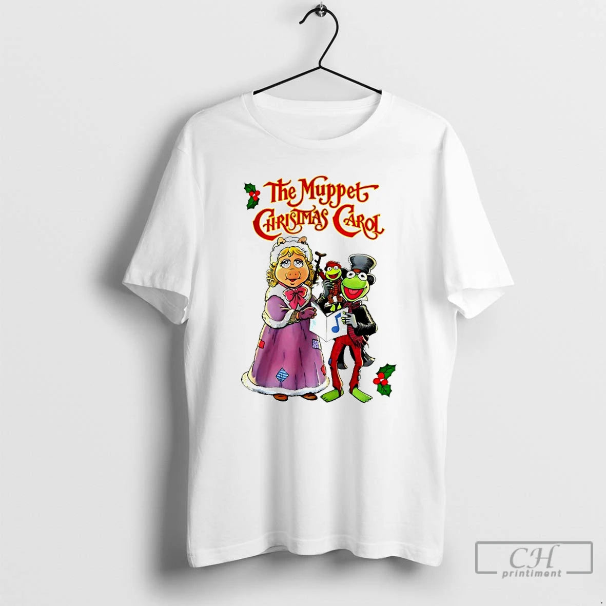 Premium Kermit Miss Piggy Tiny Tim The Muppet Christmas Carol T Shirts - clothing by TeeHivey.com