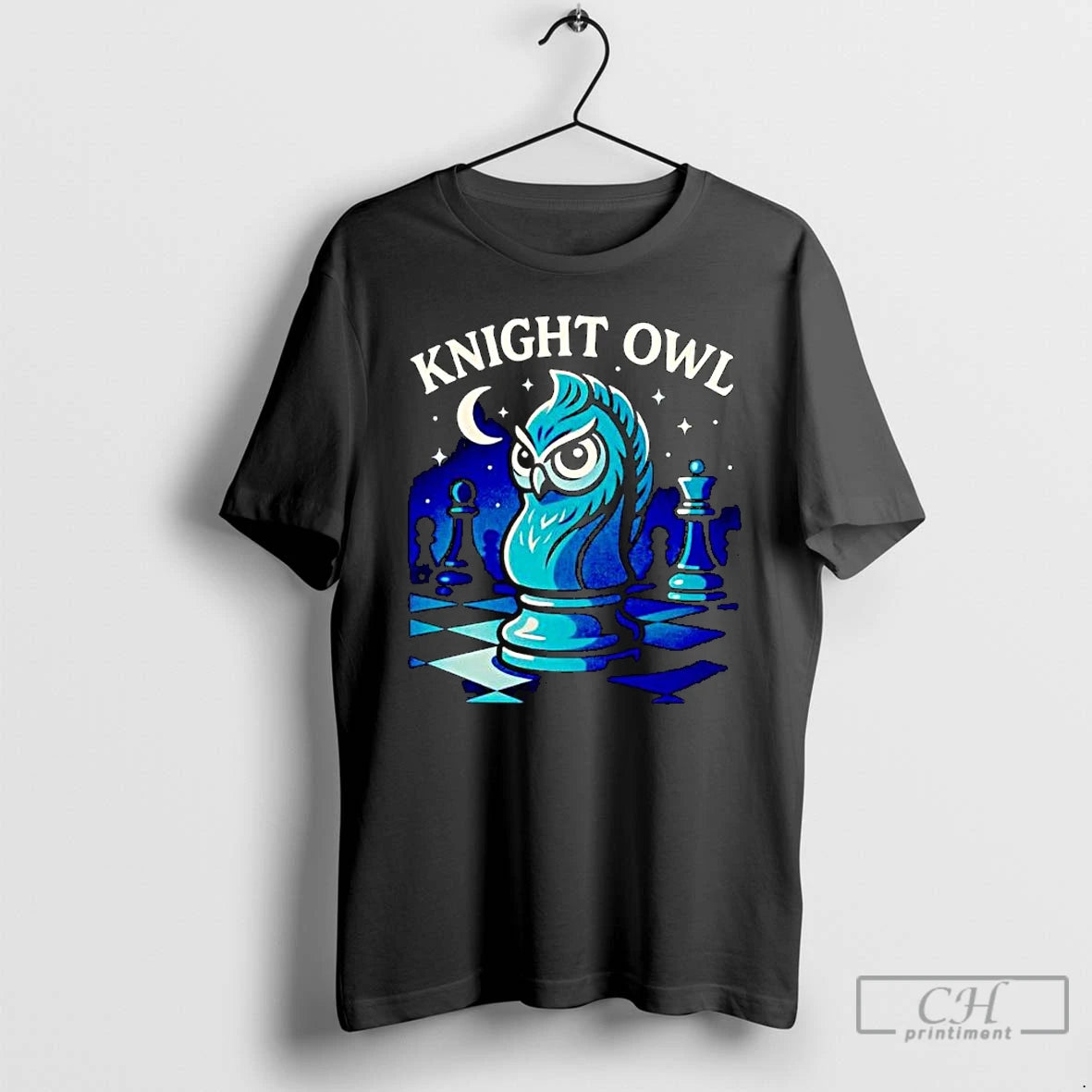 Premium Knight Owl Chess Ornaments T Shirts - clothing by TeeHivey.com