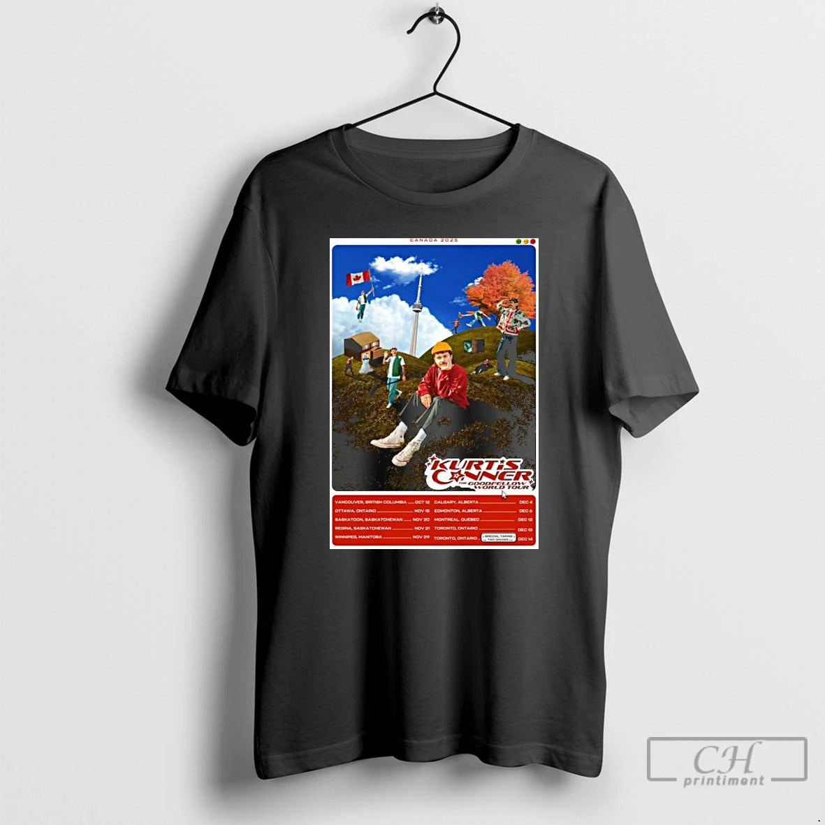 Premium Kurtis Conner The Goodfellow World Tour Canada Tour 2025 Long Sleve T Shirts - clothing by TeeHivey.com