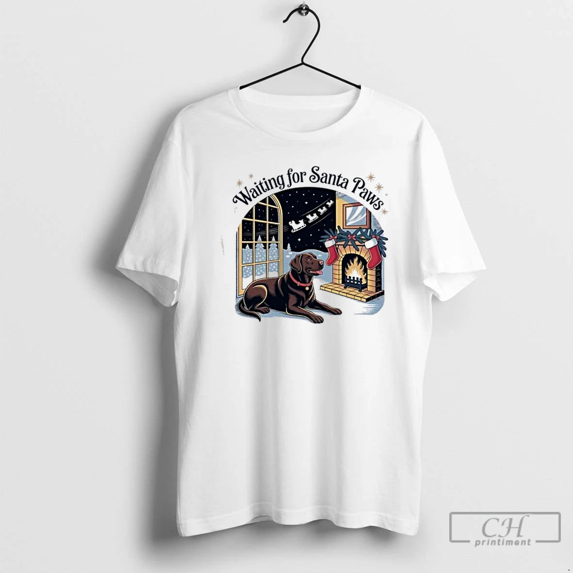 Premium Labrador Santa Paws Christmas T Shirts - clothing by TeeHivey.com