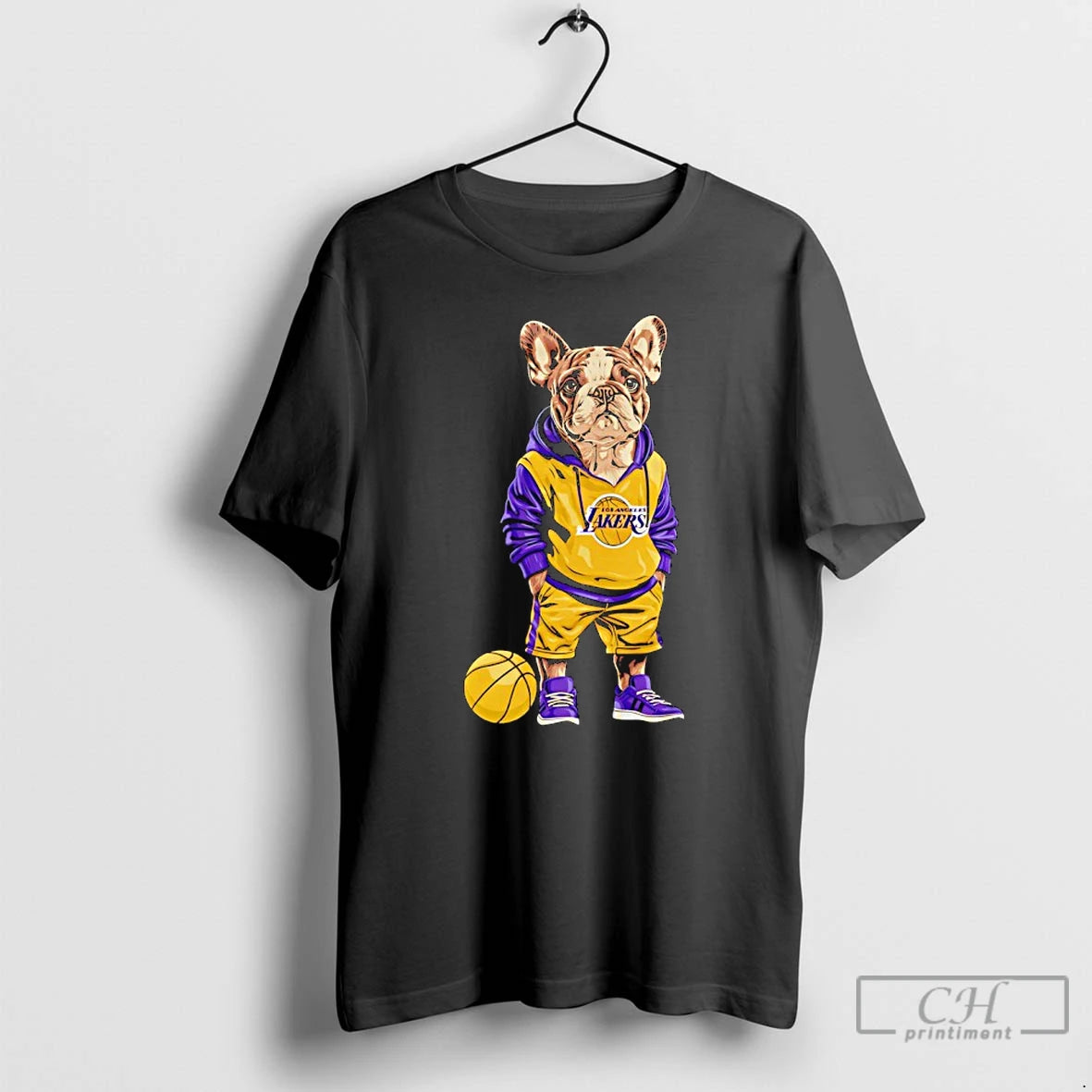 Premium Los Angeles Lakers X Bulldog Hoop Dogs T Shirts - clothing by TeeHivey.com