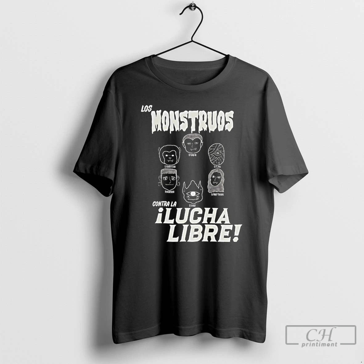 Premium Los Monstruos Contra La Lucha Libre T Shirts - clothing by TeeHivey.com