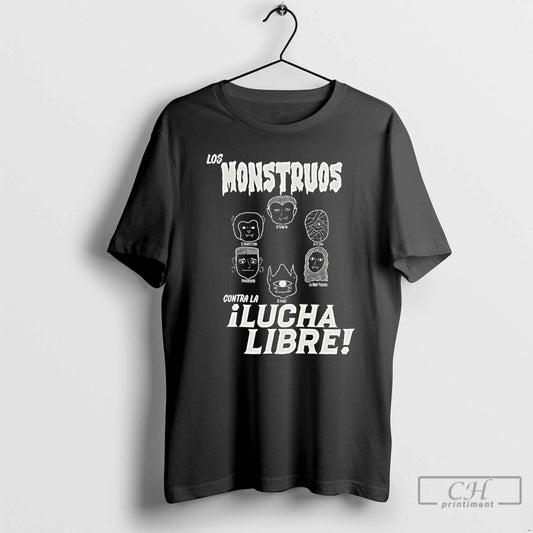 Premium Los Monstruos Contra La Lucha Libre T Shirts - clothing by TeeHivey.com
