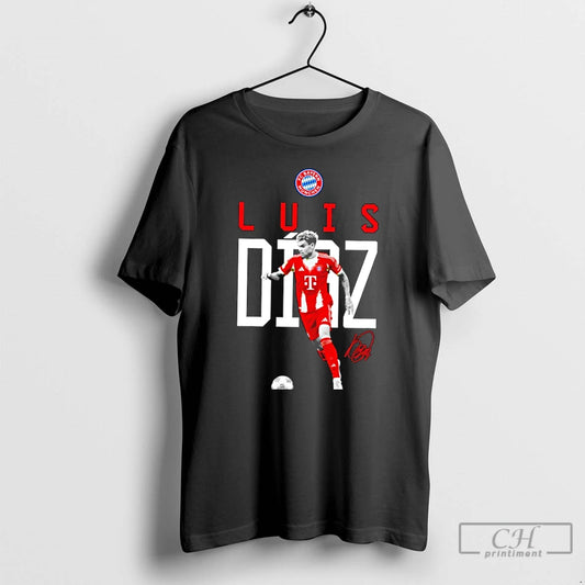 Premium Luis Diaz Bayern Munchen Fc Signature T Shirts - clothing by TeeHivey.com