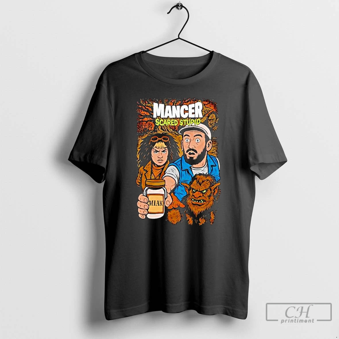 Premium Mancer Scared Stupid Ornaments T Shirts - clothing by TeeHivey.com