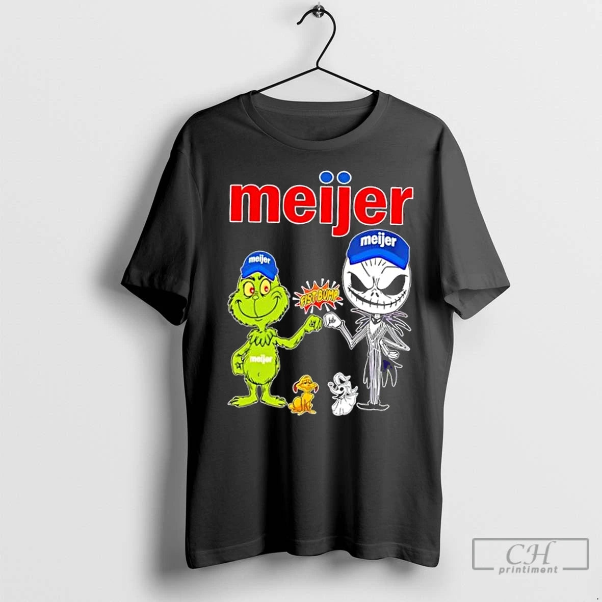 Premium Meijer X Grinch And Jack Skellington Fist Bump Uniwilling Friends - clothing by TeeHivey.com