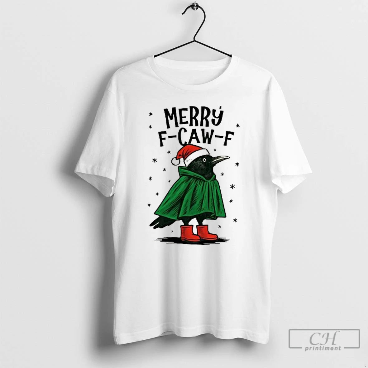 Premium Merry F Caw F Funny Christmas T Shirts - clothing by TeeHivey.com